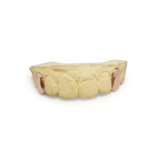 14k Solid Gold grillz choice of 2 top or 2 Bottom Teeth - GrillzGodz