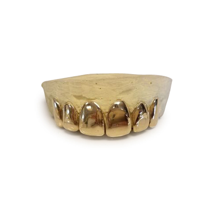 14k Solid Gold grillz choice of 6 top or 6 Bottom Teeth - GrillzGodz